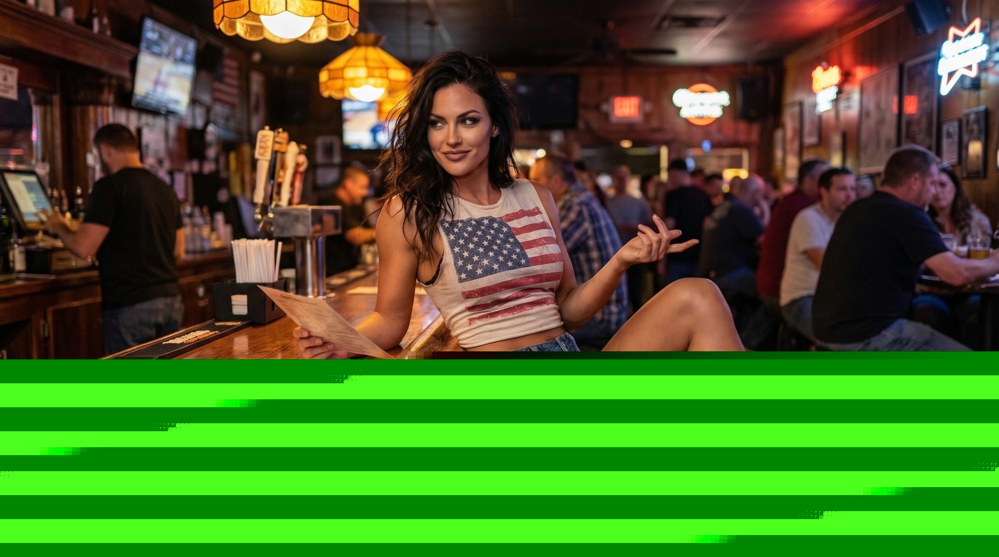 Savannah Raine at the bar